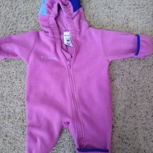 Columbia fleece winter bunting suit, 0-6 month